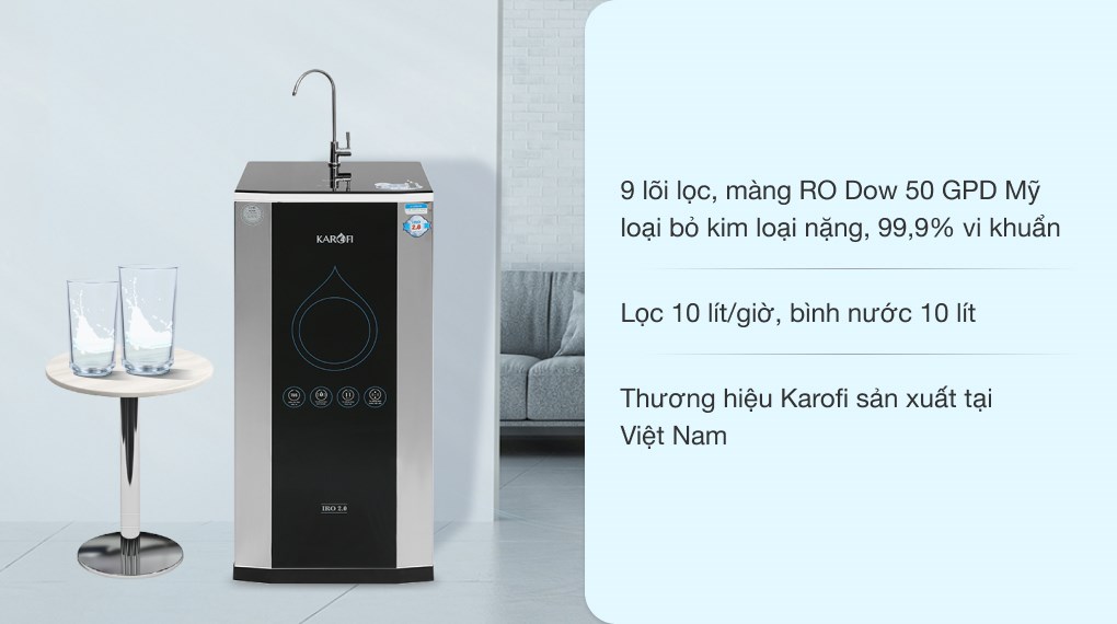 Máy lọc nước RO Karofi K9IQ 2.0 9 lõi