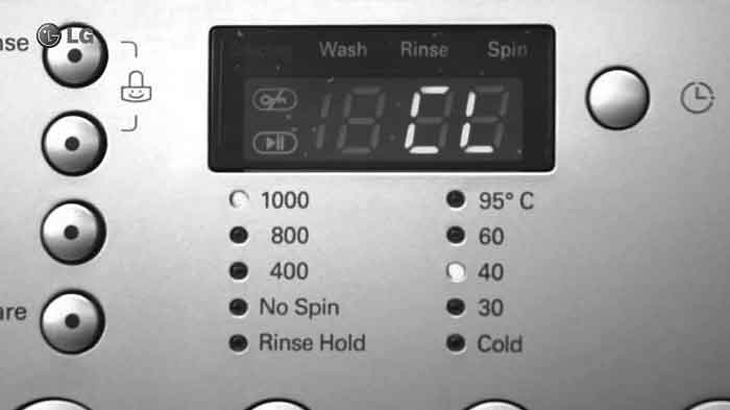 Bật chế độ khóa trẻ em CL trên máy giặt LG