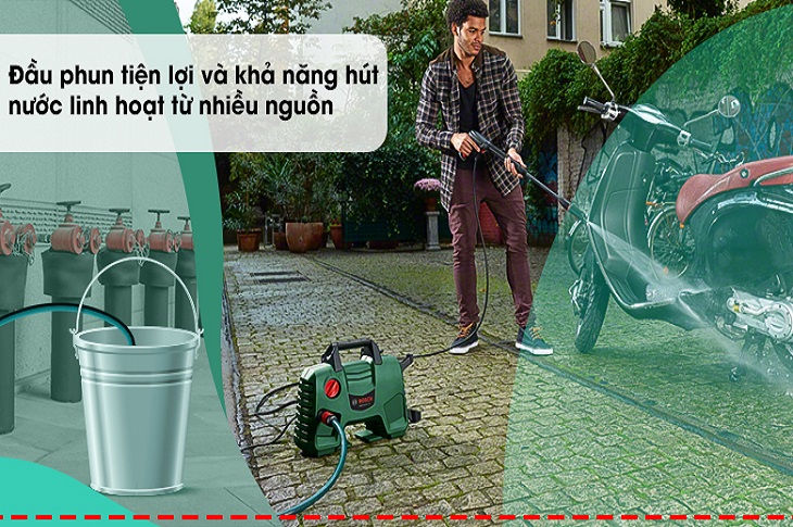 Máy phun xịt rửa áp lực cao Bosch Easy AQT 120 1500W
